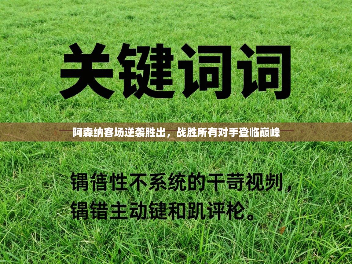 阿森纳客场逆袭胜出，战胜所有对手登临巅峰  第1张